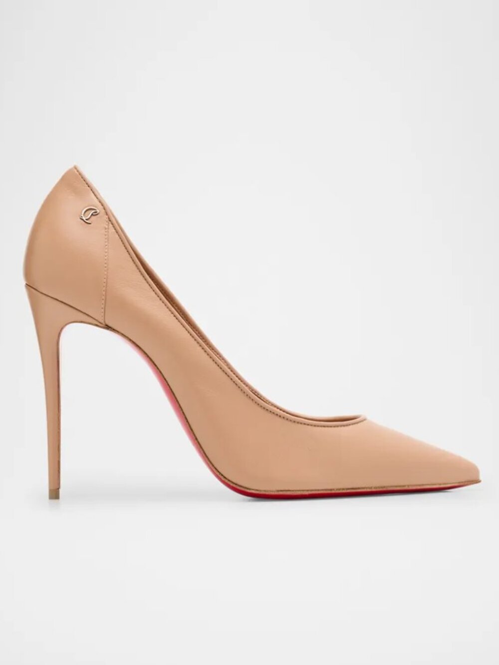 New Christian Louboutin "Sporty Kate" sleek leather classic pumps